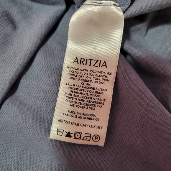 ARITZIA blue long sleeve crop top - Picture 3 of 4